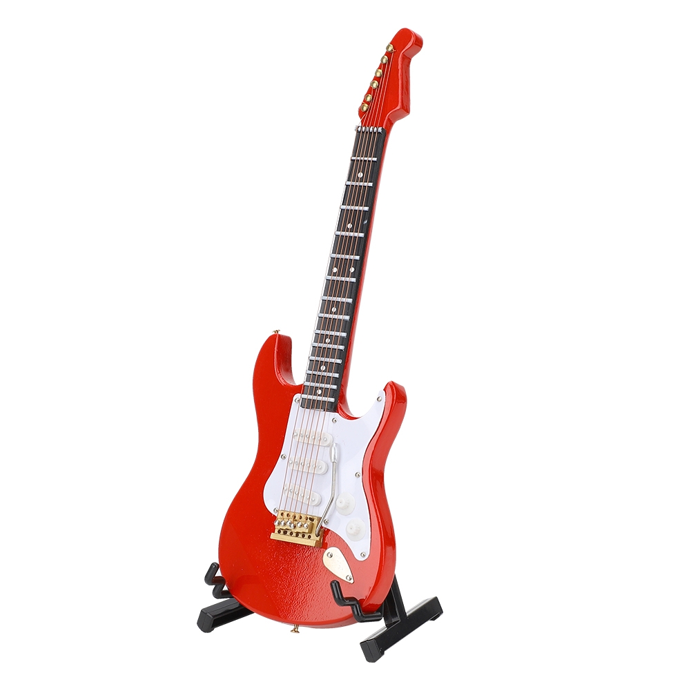 ミニチュア赤いエレキギターモデル楽器工芸品装飾品ギフト - Musical Instrument With A のレビューと価格