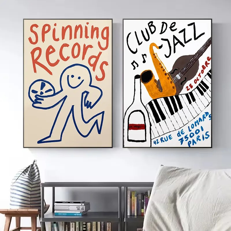 レトロな和風ビニールレコードプレーヤージャズ音楽引用北欧ポス - Musical Instrument Japanese のレビューと価格