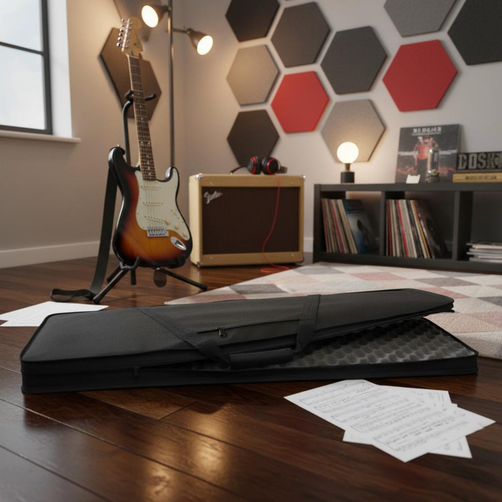 軽量フォームギターケース防水長方形ギターキャリングケース楽器 - Musical Instrument With A のレビューと価格