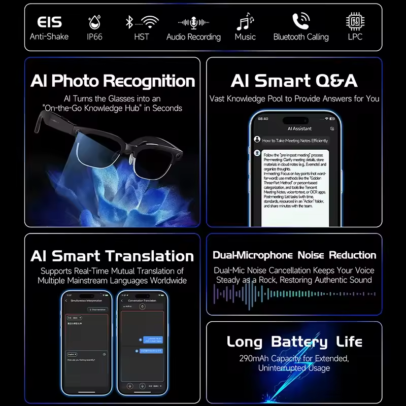 2026年新型AIスマートグラス 120以上の言語翻訳 80 - Musical Instrument Japanese のレビューと価格