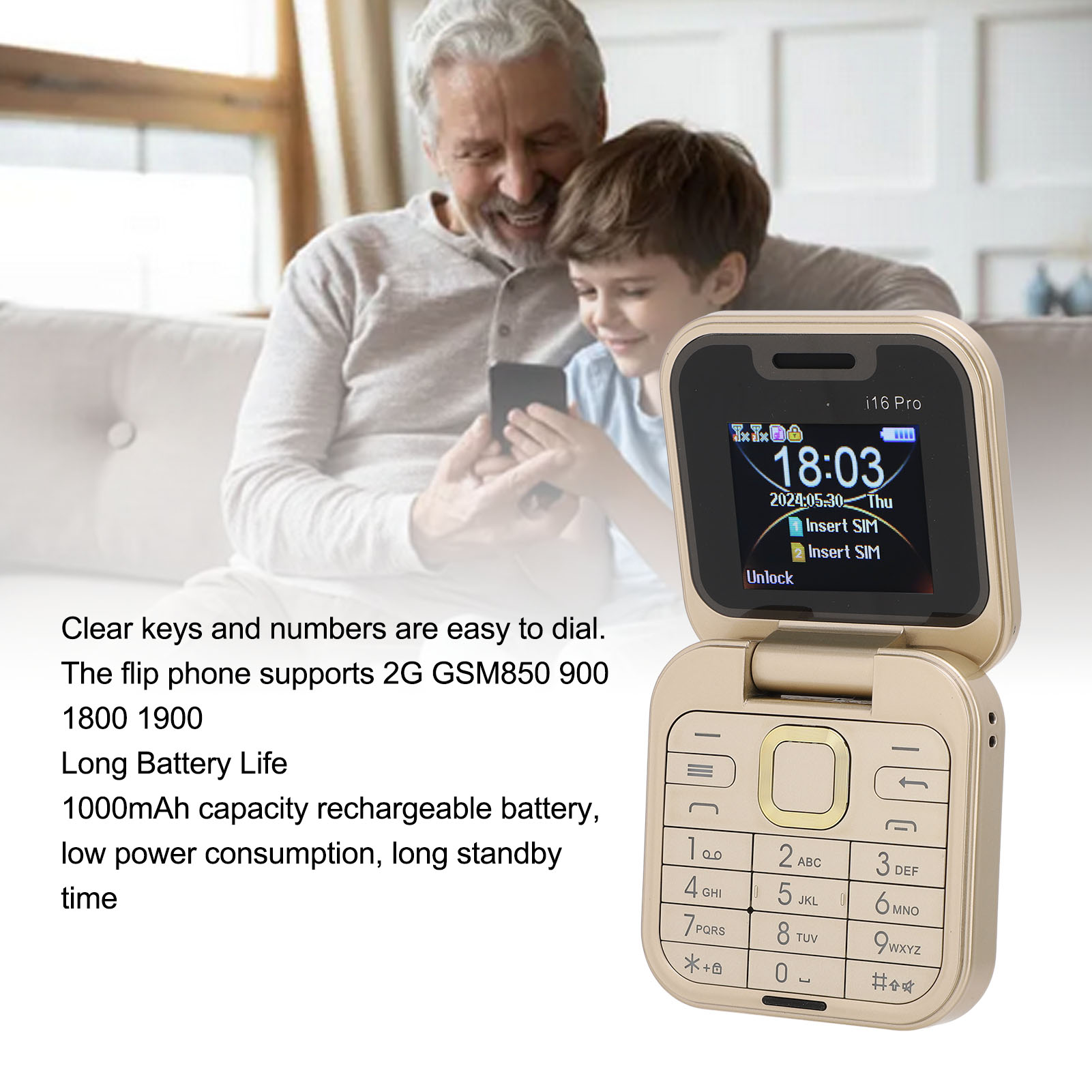 2G対応の大きなボタン付き携帯電話、最大16GBのデュアルS - Musical Instrument Japanese のレビューと価格