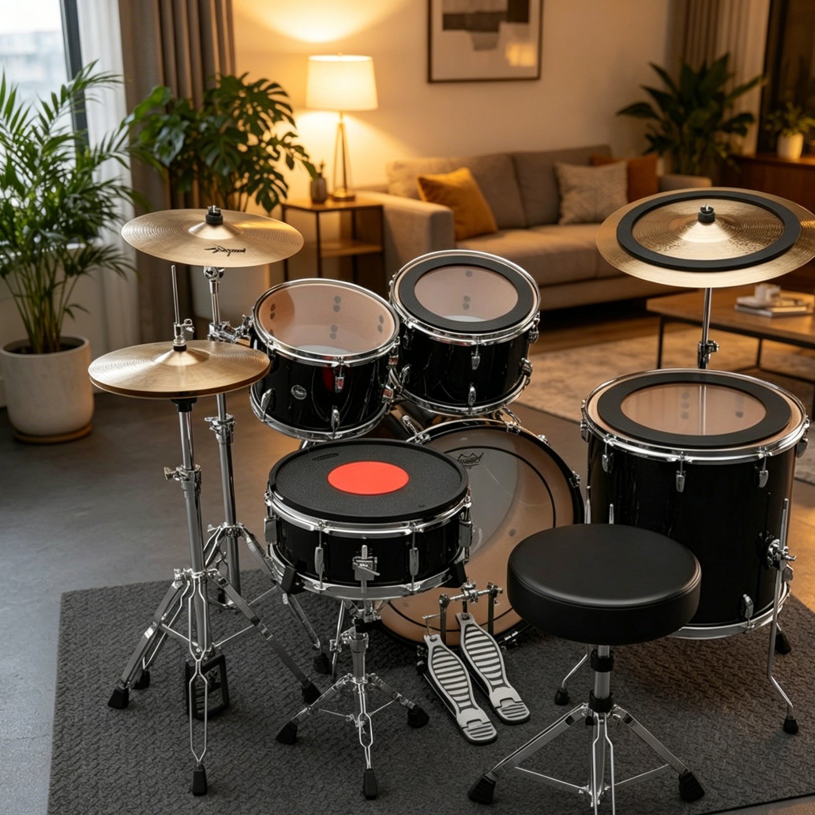 ゴム製ドラム＆シンバルミュート、ノイズリダクションドラムミュ - Musical Instrument Set のレビューと価格