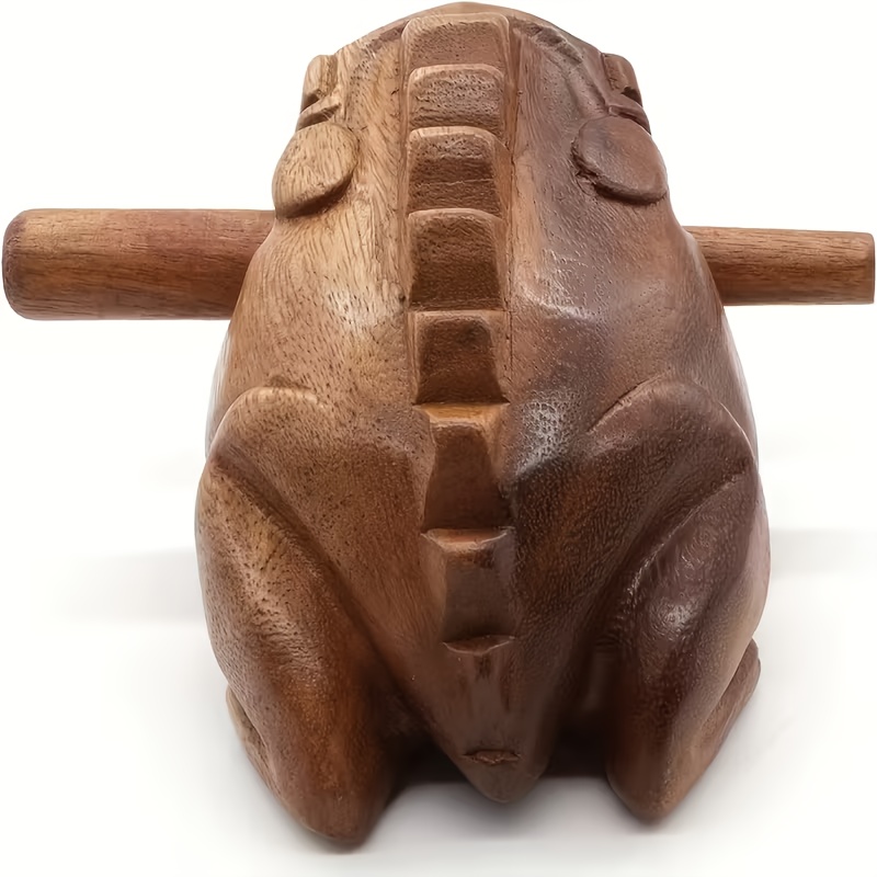 木製カエルクラシック手作り打楽器アフリカウッドフロッグブロッ - Musical Instrument Of Africa のレビューと価格