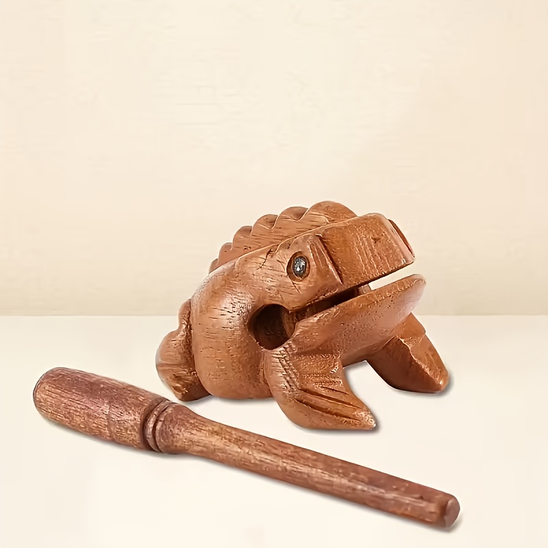 木製カエルクラシック手作り打楽器アフリカウッドフロッグブロッ - Musical Instrument Of Africa のレビューと価格