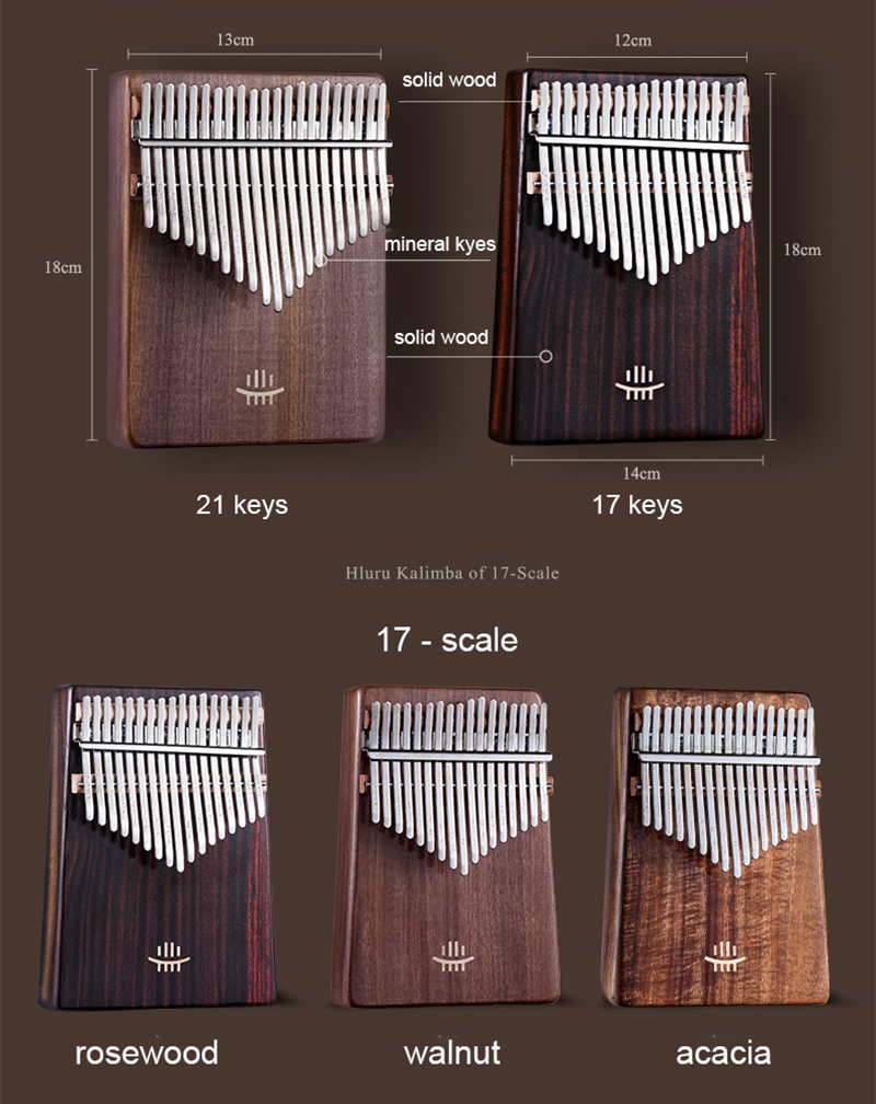 Hlururu-完全な無垢材のカリンバサムピアノ、穴のある1 - Musical Instrument Sounds のレビューと価格