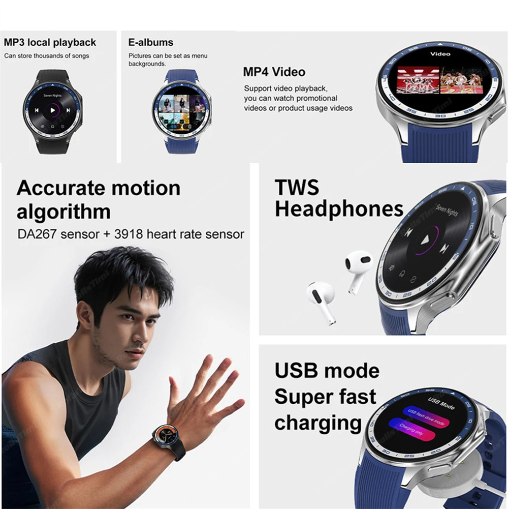 1.43 AMOLED スマートウォッチ 3D サラウンドビ - Musical Instrument Japanese のレビューと価格