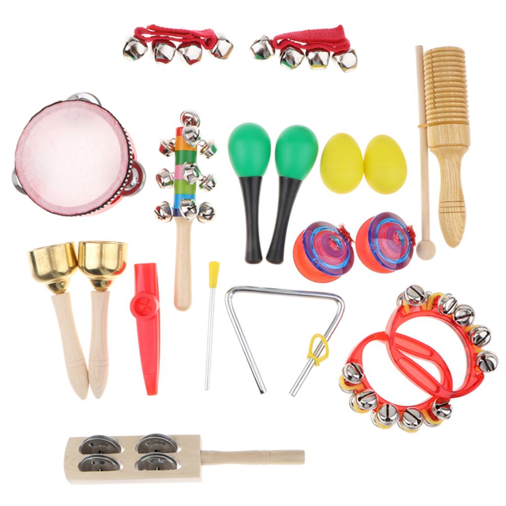 幼児用楽器打楽器セット 12個 子供用 – 細かい、コーディ - Musical Instrument Set のレビューと価格