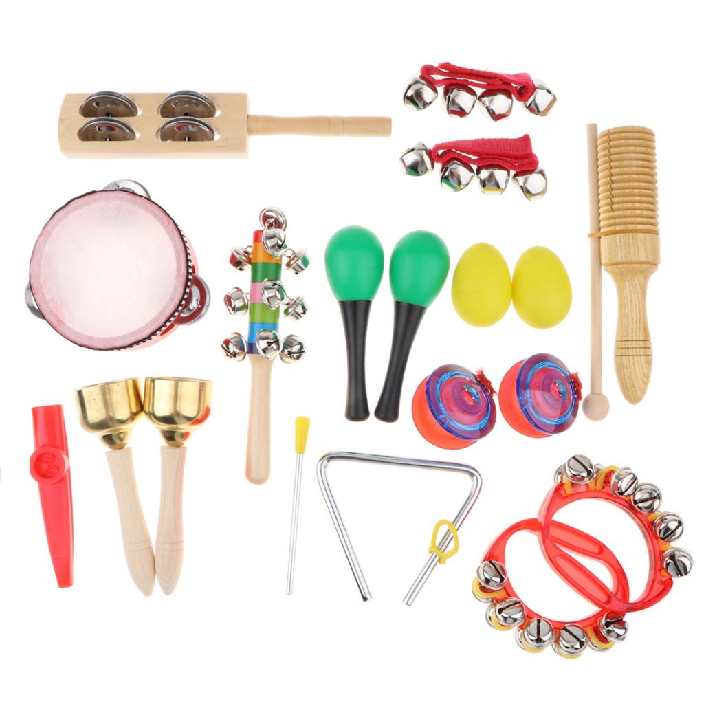 幼児用楽器打楽器セット 12個 子供用 – 細かい、コーディ - Musical Instrument Set のレビューと価格
