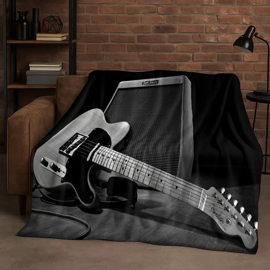 3D F-Fender ギター楽器サインフランネルブランケッ - Musical Instrument Sign のレビューと価格