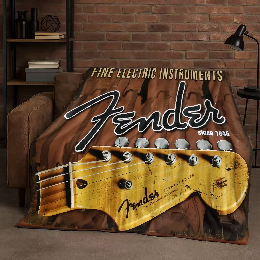 3D F-Fender ギター楽器サインフランネルブランケッ - Musical Instrument Sign のレビューと価格
