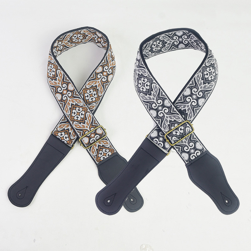 ギターストラップ刺繍プリントエスニックスタイル調節可能なギタ - Musical Instrument Note のレビューと価格