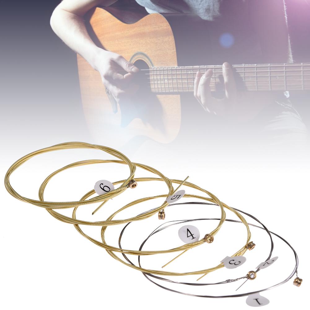 6 ピース/セットユニバーサルアコースティックギター弦真鍮六 - Musical Instrument With Strings のレビューと価格