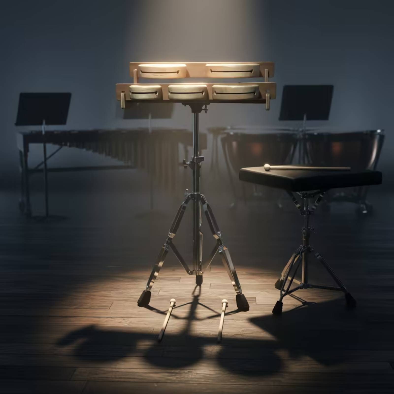 木製ブロック スタンド付き 教室用 5音ウッドブロック オル - Musical Instrument Set のレビューと価格