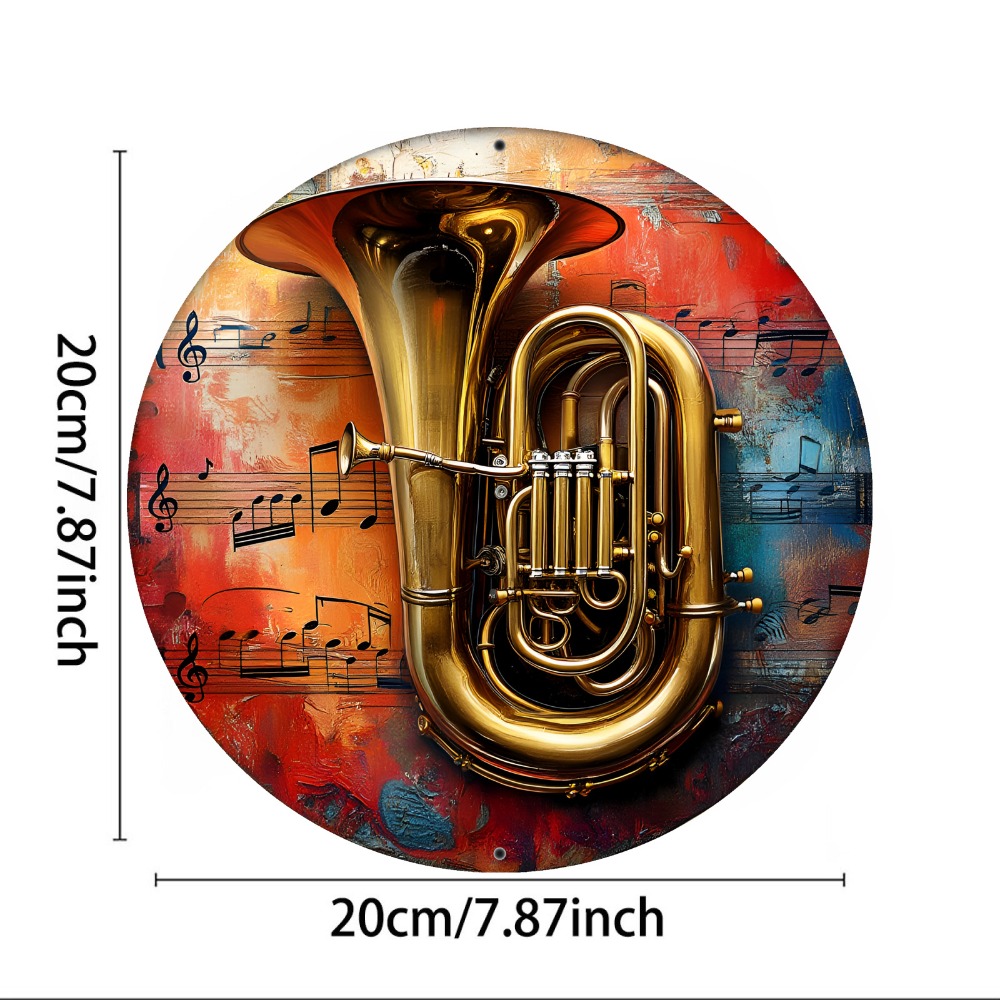 ブリキ看板 - ヴィンテージ耐久性のある金属製飾り板、チュー - Musical Instrument Sign のレビューと価格